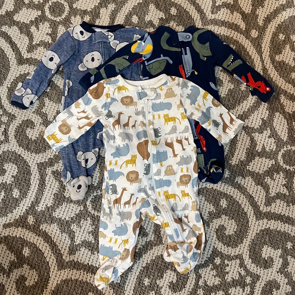 Carter’s Animal Footie PJ Bundle, newborn, 3 month
